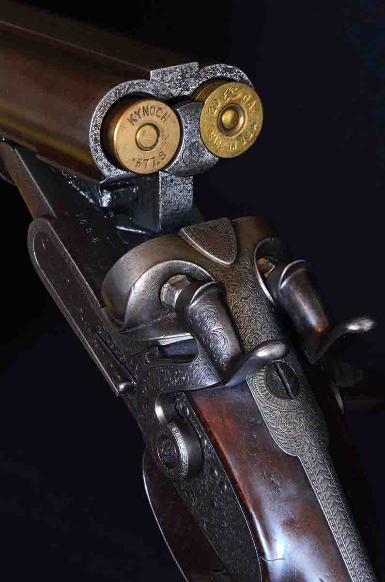 A combination of the .577 Snider and a 20-bore shot barrel is strange indeed, but it would certainly be effective on a wide range of birds and beasts, large and small.